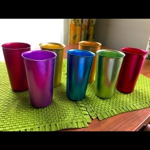 Vintage aluminum drinking glasses (1950’s)